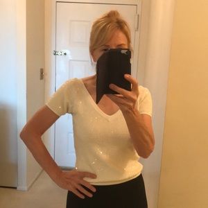 Sparkle Top Off white. Size S